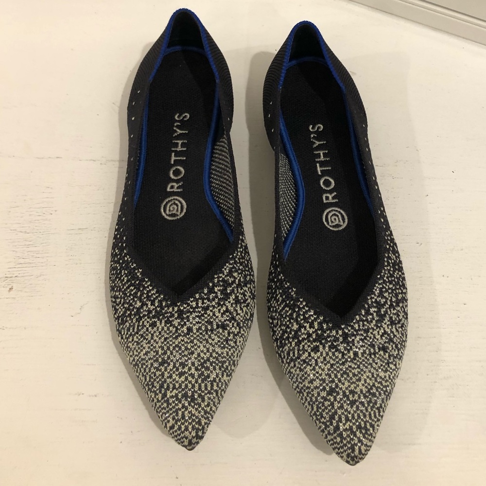 slate metallic Rothy’s points